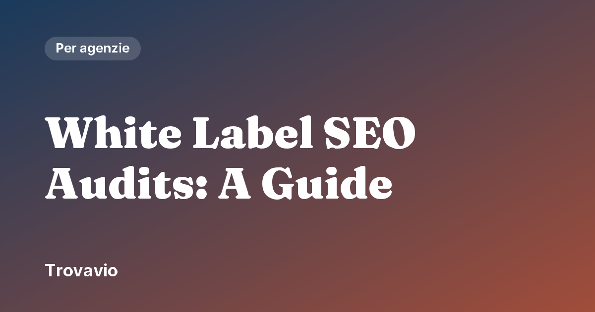 White Label SEO Audits: A Guide